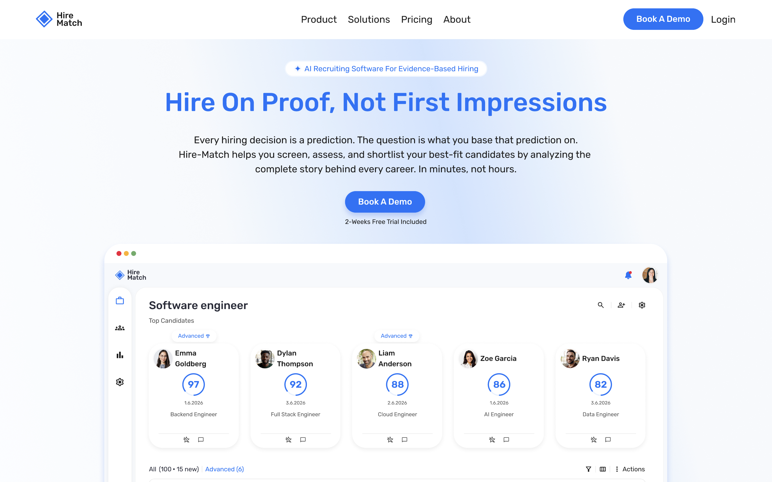 Hire-Match homepage
