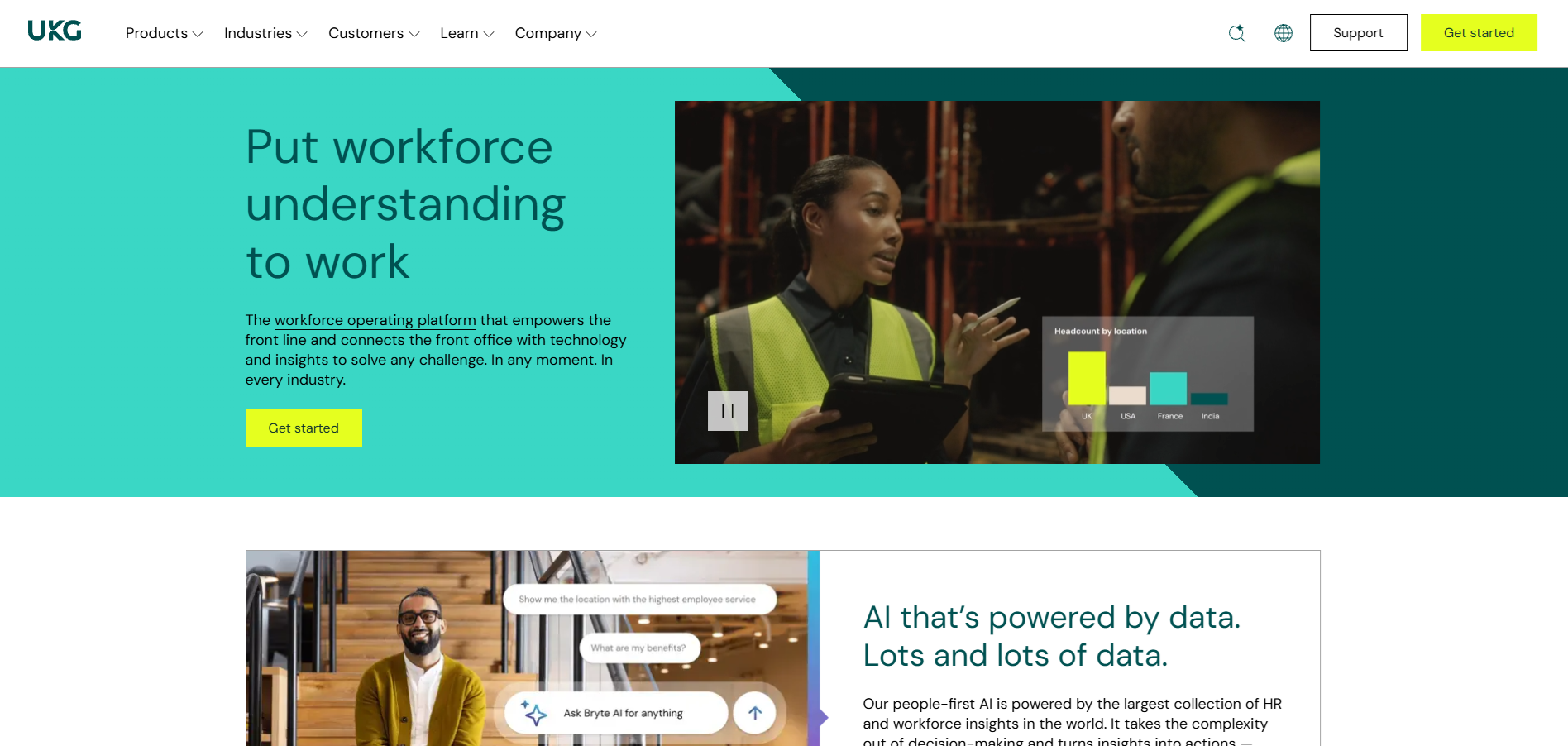 UKG homepage
