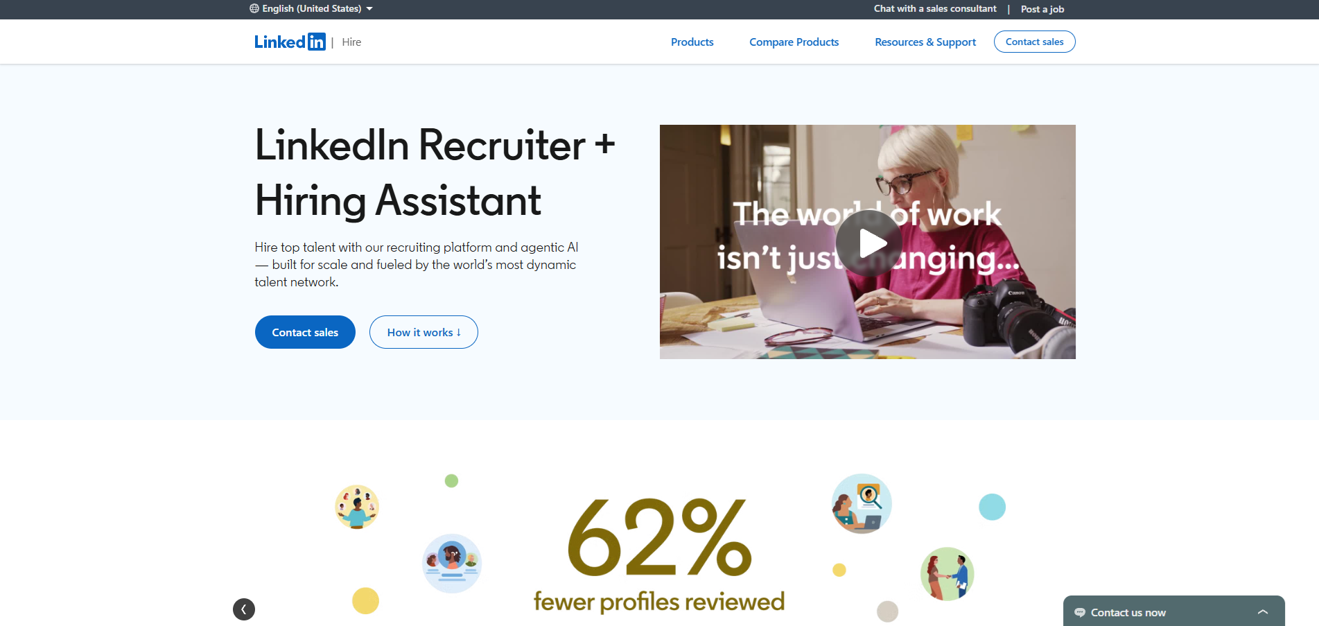 LinkedIn Recruiter homepage