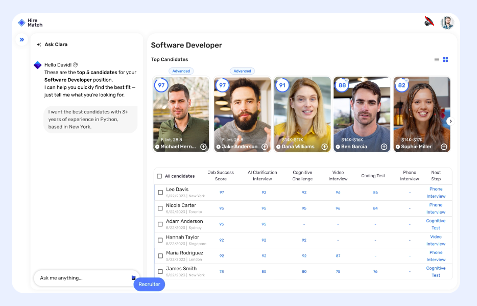 hire-match best ai resume screening tool