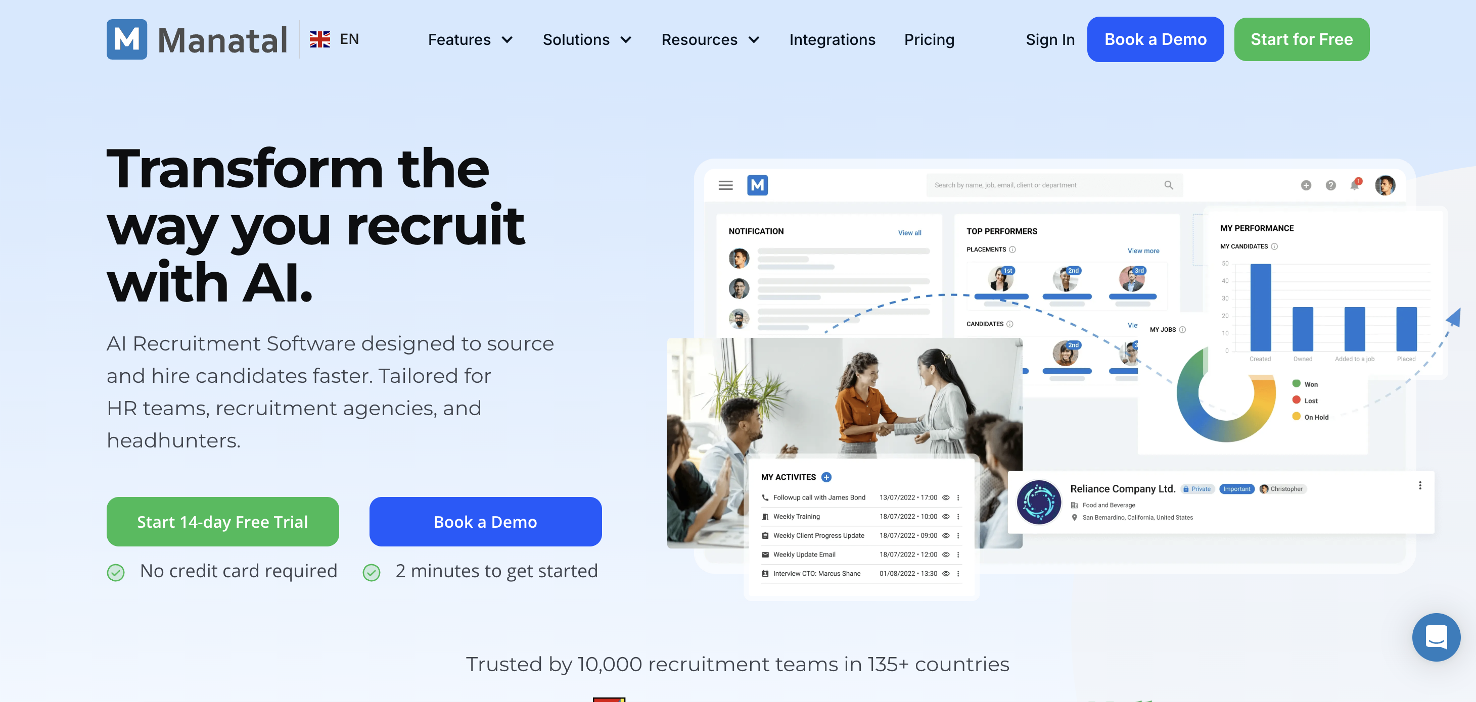 manatal ai recruiting tool