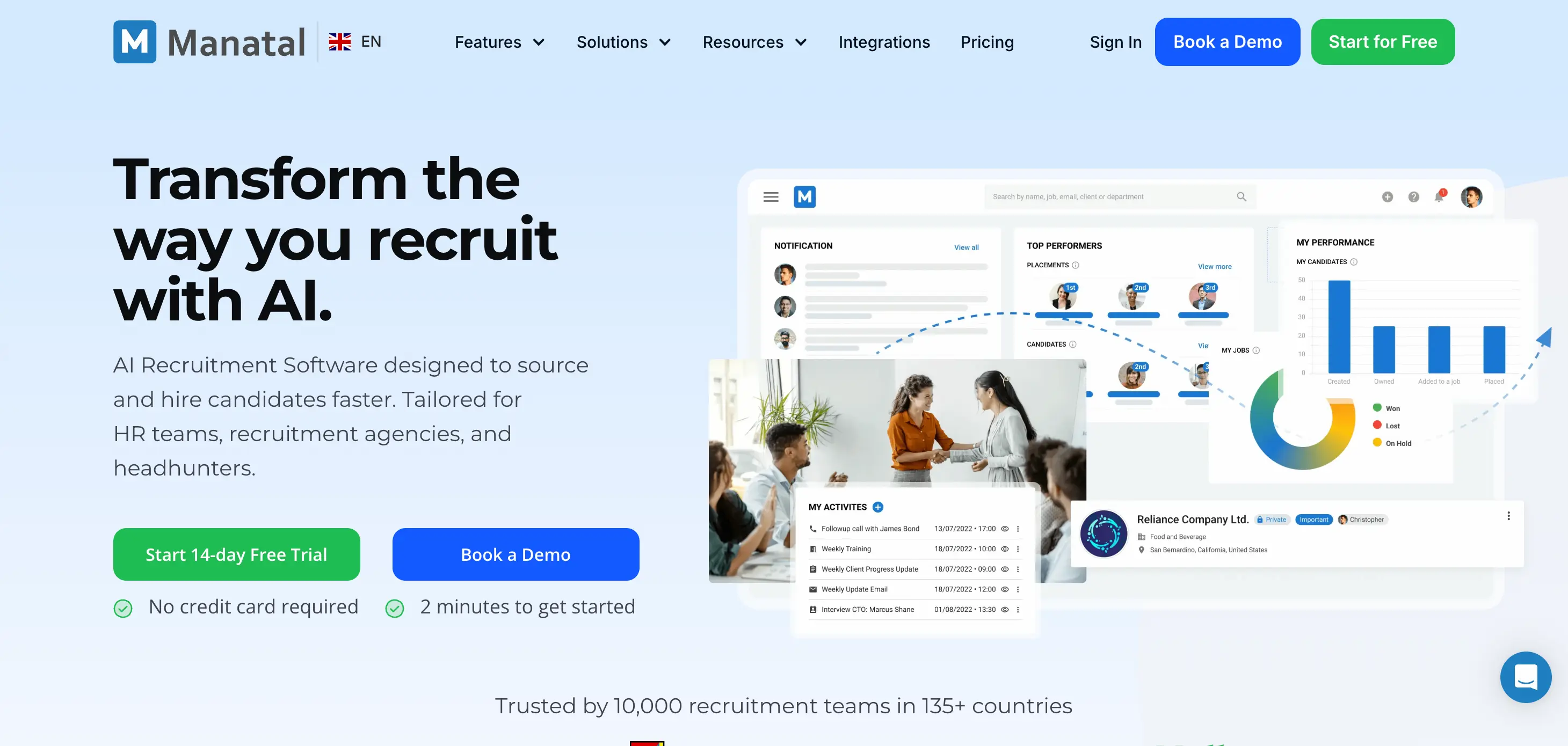 manatal homepage