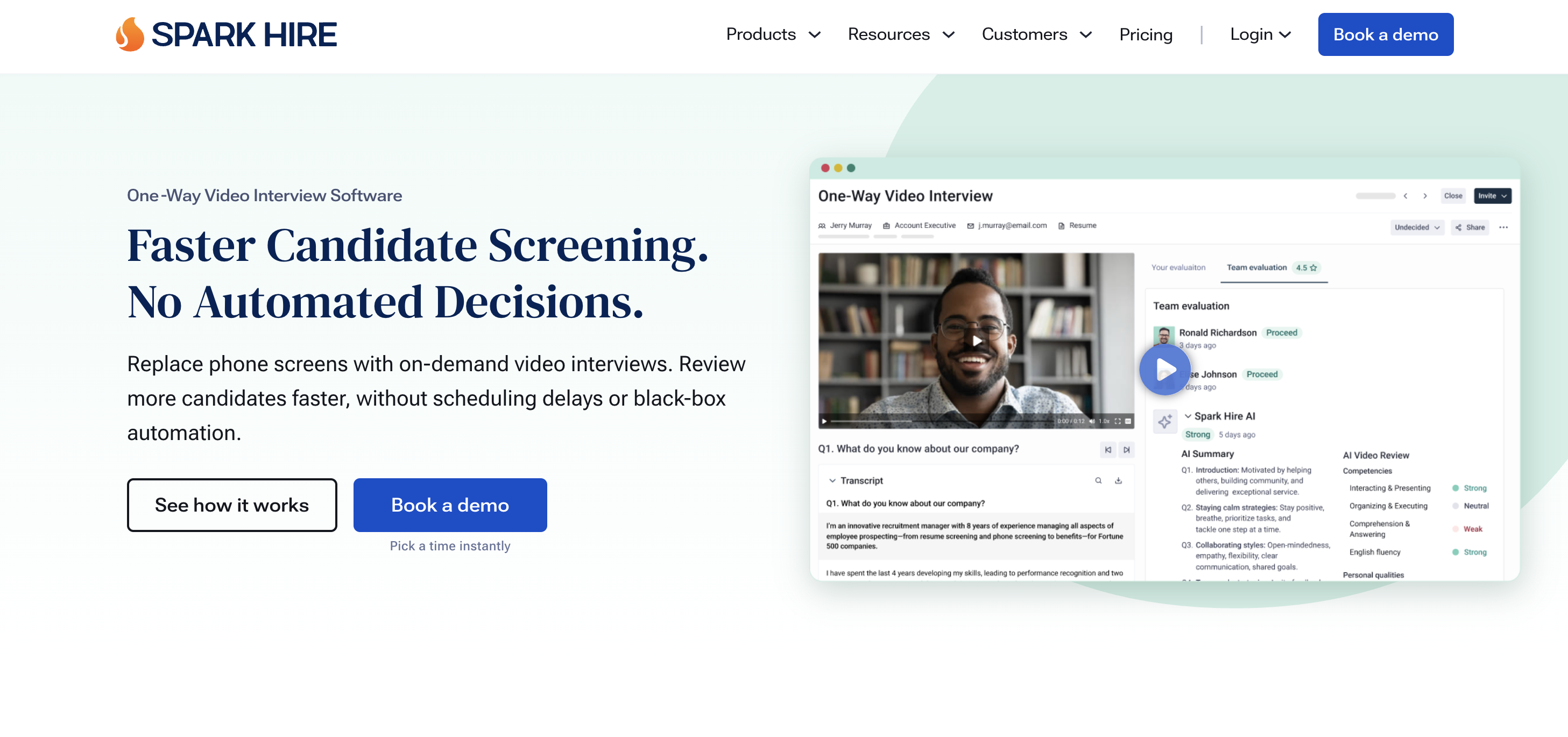 spark hire interview software